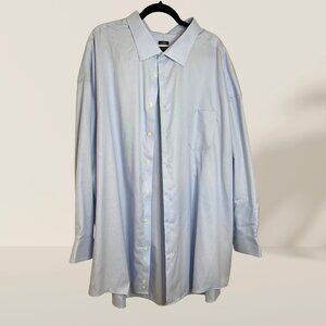 Pronto Uomo Light Blue Non-Iron Classic Fit Dress Shirt Size 22 34/35